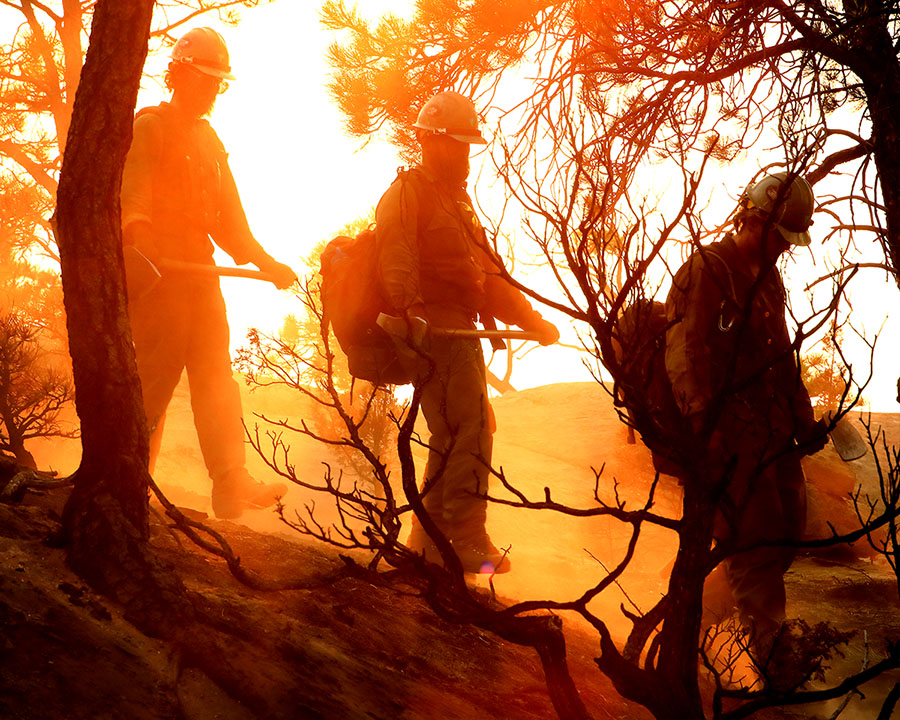 A veteran crew at the 2021 MY Complex Fire. Photo by Austin Catlin, BLM.