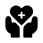 Symbol of hands holding a heart