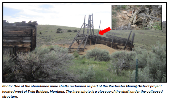 Abandoned mining shaft.