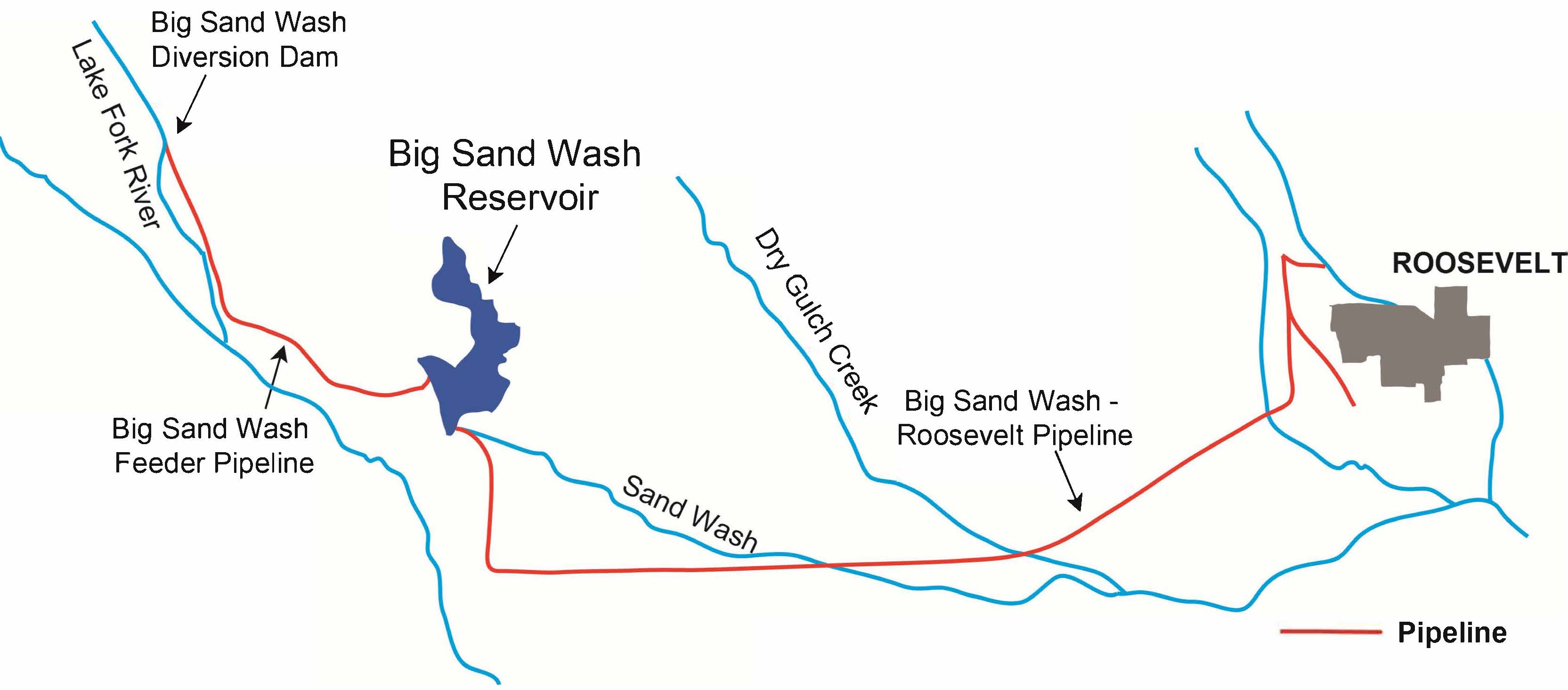 Map of the Uintah Basin Replacement Project