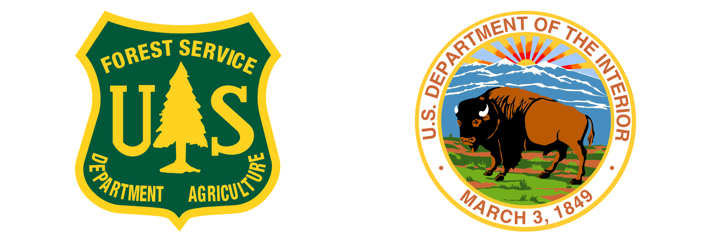 USDA Forest Service and U.S. Department of the Interior logos