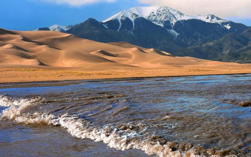 Mountainous sand dunes