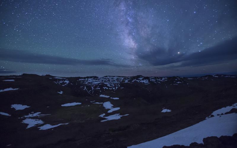 Stars across the night sky at the Steens Mountain Cooperative Management and Protection Area in Oregon.