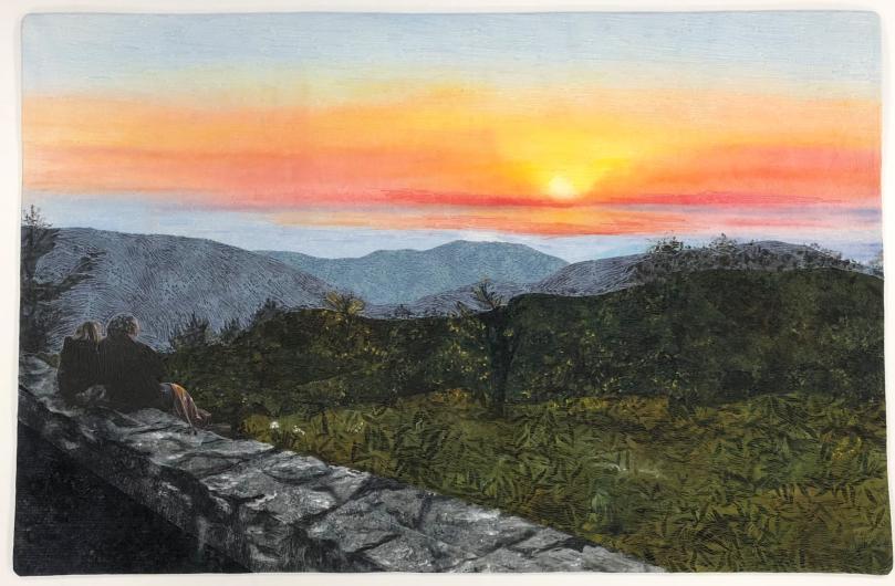 "Sunrise Shenandoah," an art quilt by Nancy Hershberger, 2021