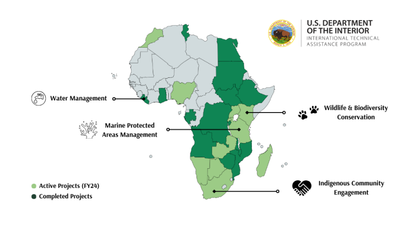 DOI-ITAP has completed projects in many countries across Africa.