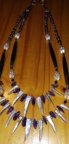 Necklace by Tamara Stands and Looks Back-Spotted Tail