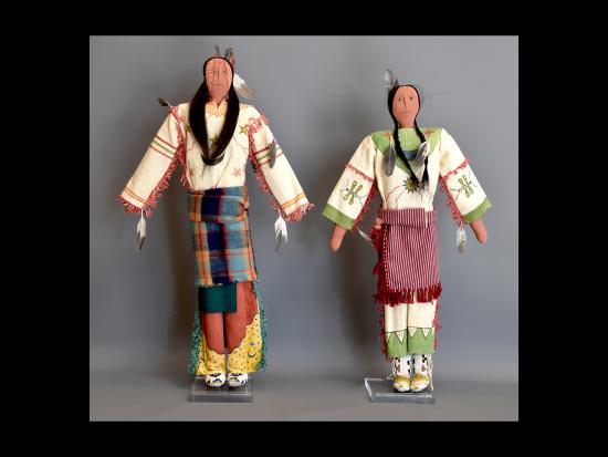 Two Ghost Dance Dolls by Rhonda Holy Bear (Hunkpapa Lakota)