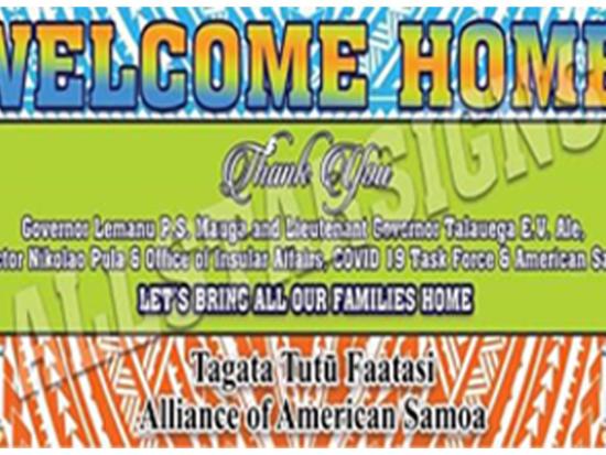 The American Samoa Government has begun repatriation operations to bring home residents logo