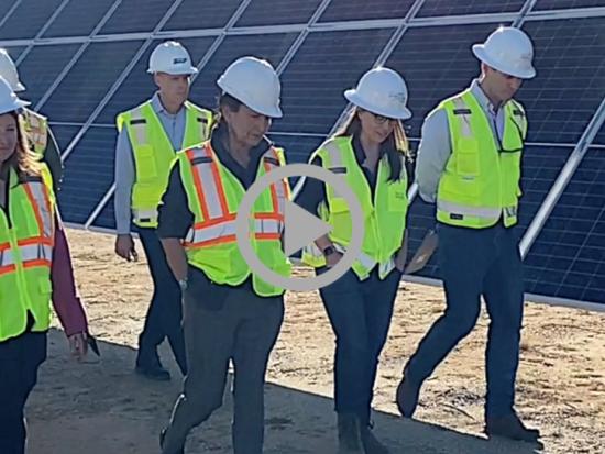 Secretary Haaland and Acting Deputy Secretary Laura Daniel-Davis tour a solar energy facility