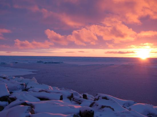 Sunrise in Norton Sound