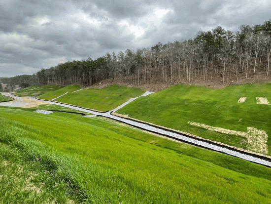 Grassy area post pipline construction