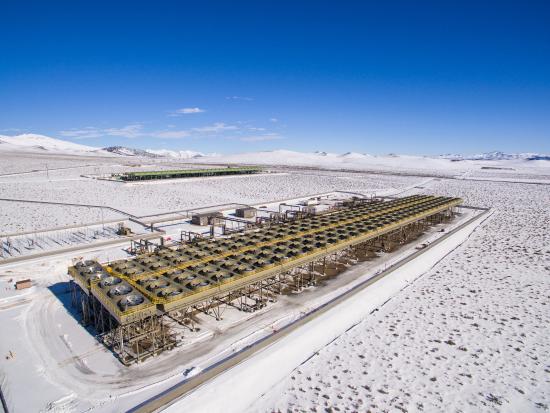 Aerial view of McGinness Hills Geothermal operation in Nevada.
