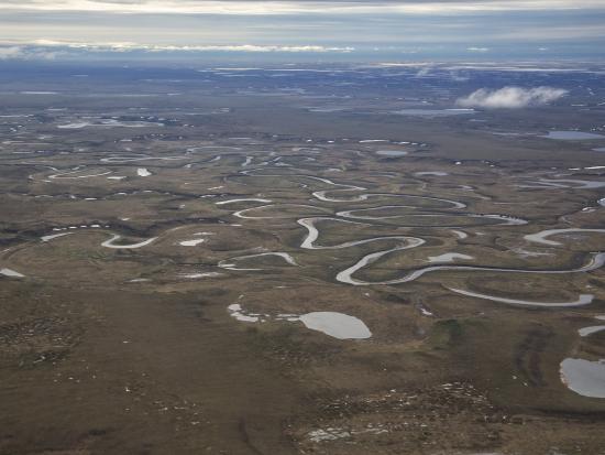 Aerial view of the National Petroleum Reserve in Alaska