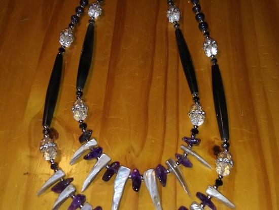 Necklace by Tamara Stands and Looks Back-Spotted Tail