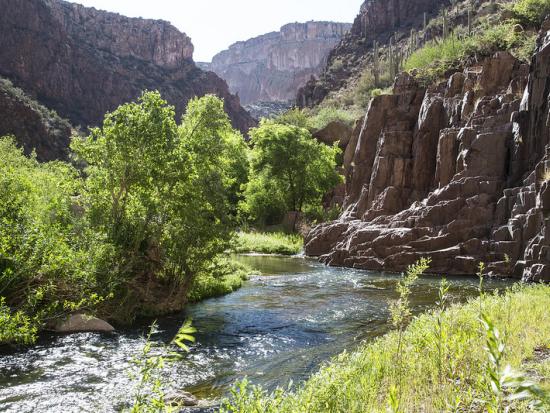 Clear creek cuts through a canyon.