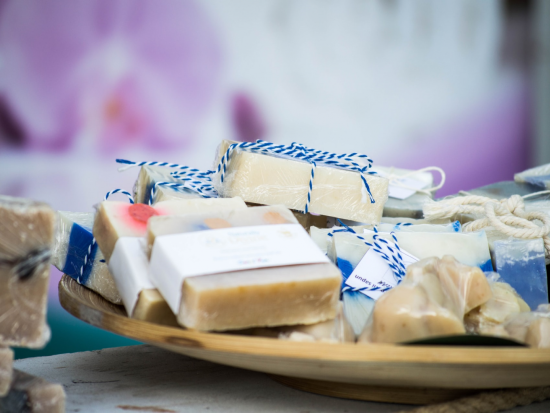 Picture of table of items sold at a bake sale
