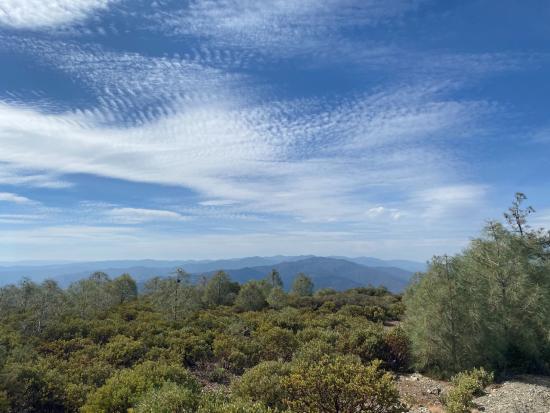 A scenic overlook of Berryessa Snow Mountain National Monument in California
