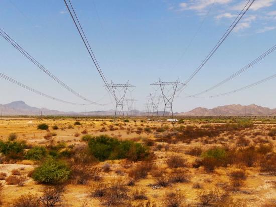 A new high-voltage transmission line that extends through states in the West