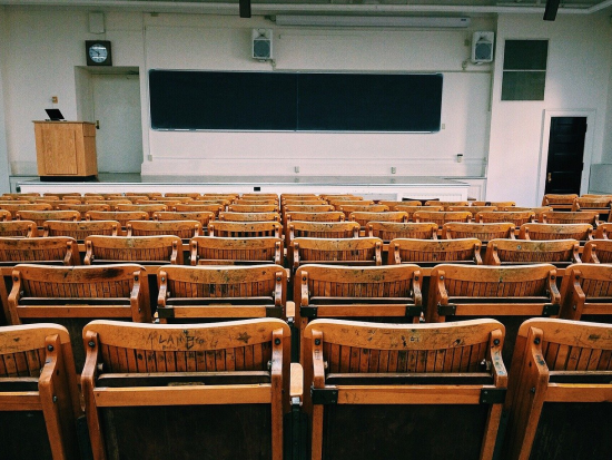 Picture of empty college classroom