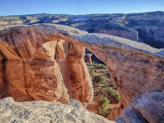 Orange arches in the desert canyon country of western Colorado.