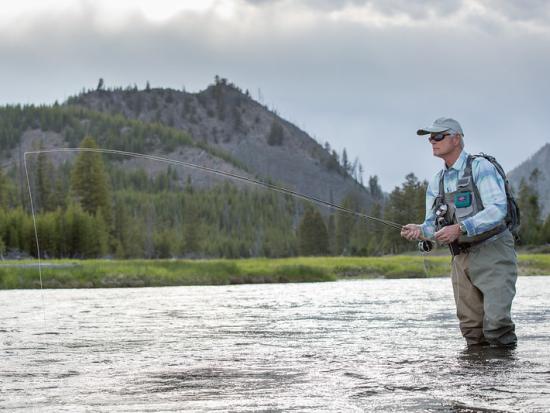 Man Fly fishing on the Madison River