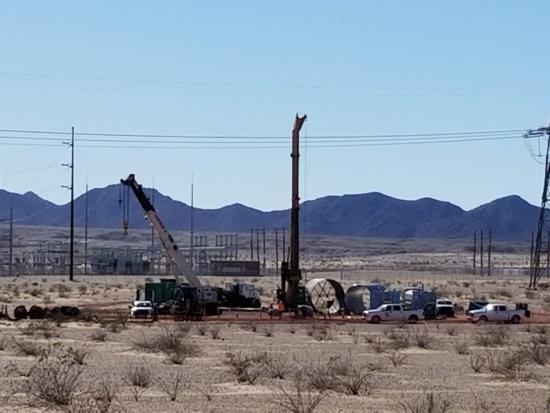 A view of Ten West Link, a new 500kV high voltage transmission line