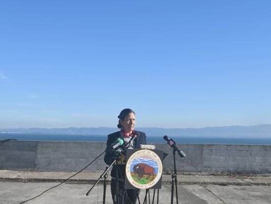 Secretary Haaland speaks at Alcatraz Island