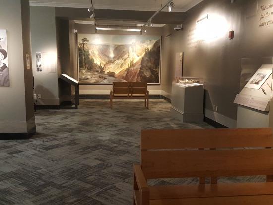 View of the "Thomas Moran & the 'Big Picture'" exhibition with "Grand Canyon of the Yellowstone" 