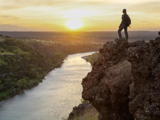 Sunset over the Sacramento Recreational River.