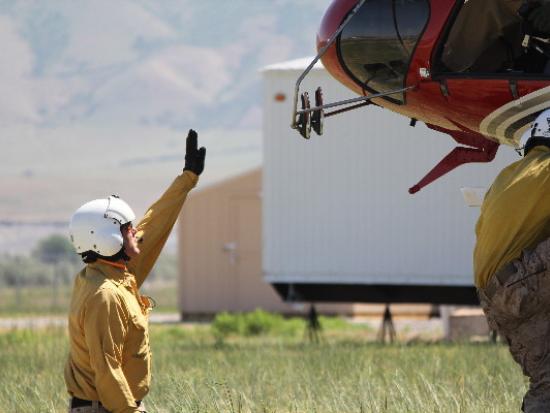 People Participating in Helicopter STEP Training