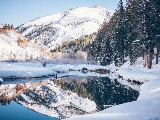 Mountain landscape in wintertime