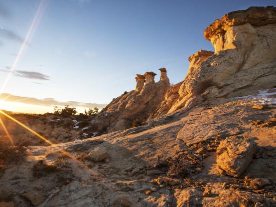 Hoodoos at sunrise in the Grand Staircase-Escalante National Monument.