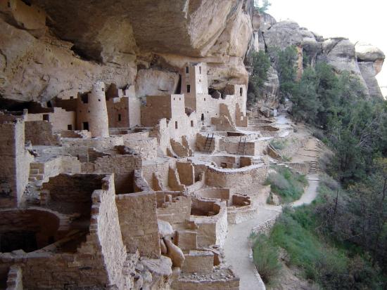 View of Mesa Verde Cliff Palace from above