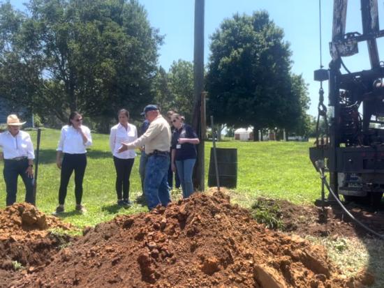 Secretary Haaland on the site of an orphaned well reclamation project in Kansas