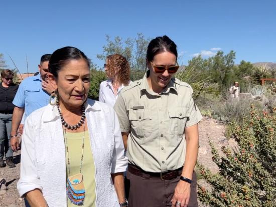 Secretary Haaland and USFWS staff tour the Bosque del Apache National Wildlife Refuge, New Mexico 