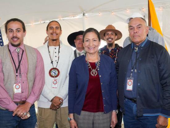 Secretary Haaland and members of the Rappahannock Tribe