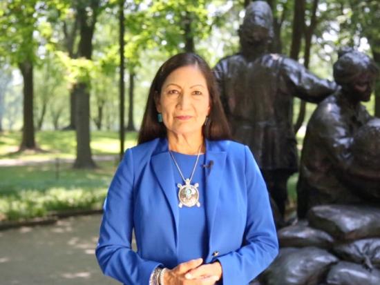 Secretary Haaland at Vietnam Women's Memorial