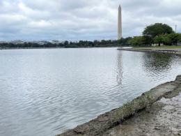 Picture of water agains a crumbling walkway