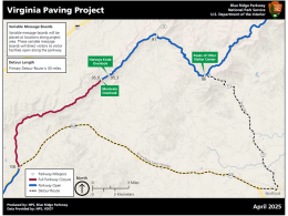 Map depicting the Virginia Paving Project