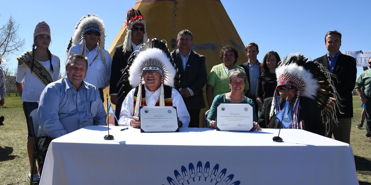 Secretary Jewell, Senator Tester Join Blackfeet Tribal Chairman Barnes