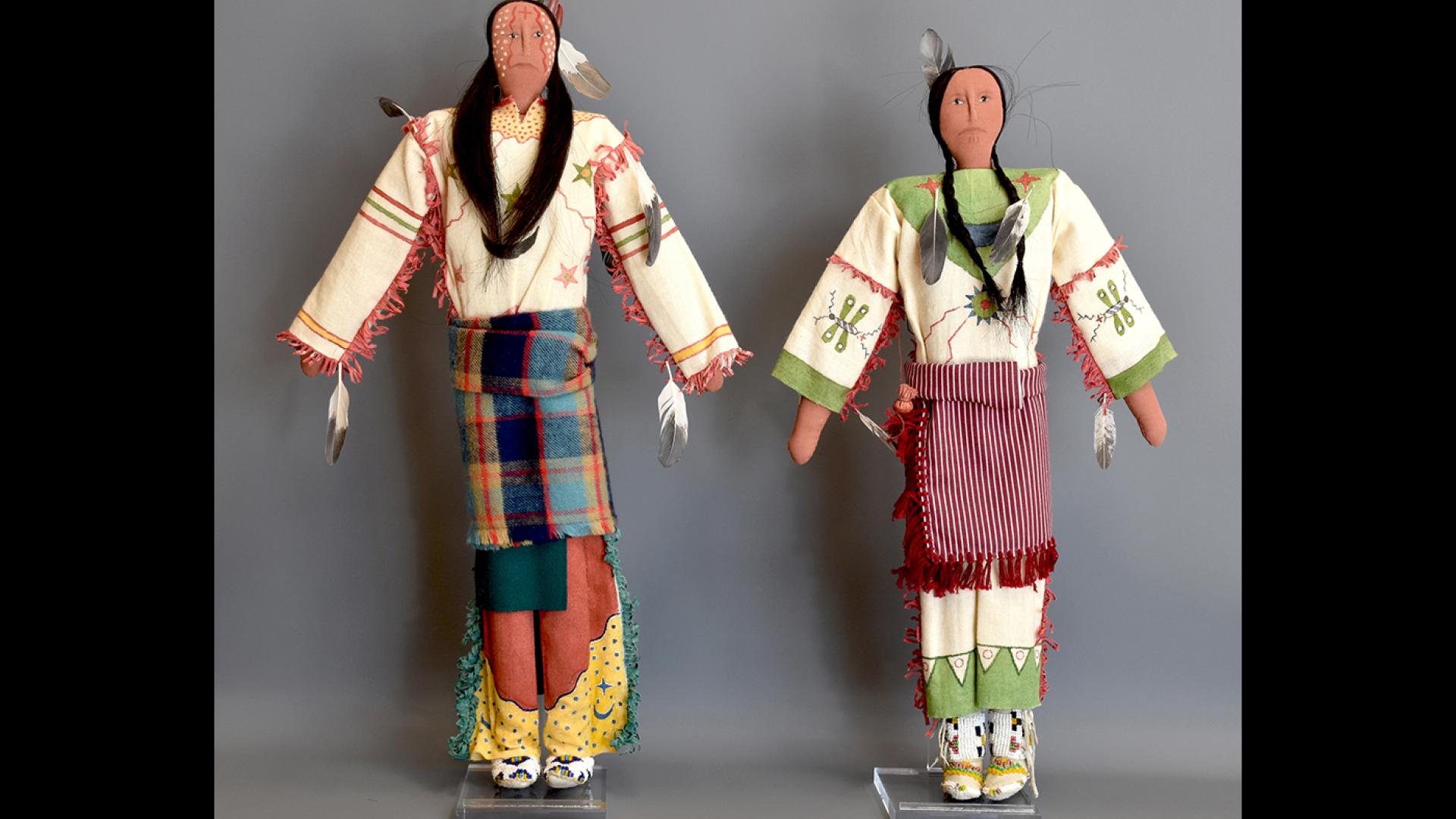 Two Ghost Dance Dolls by Rhonda Holy Bear (Hunkpapa Lakota)