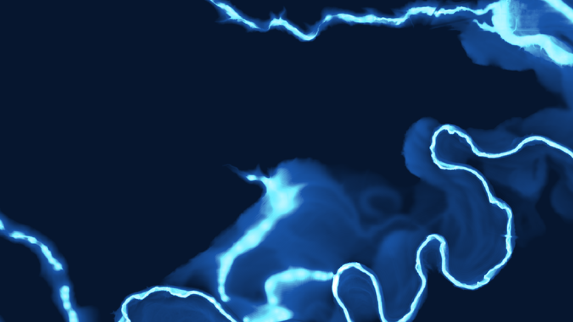 Map visualization of a winding creek on a dark blue background.