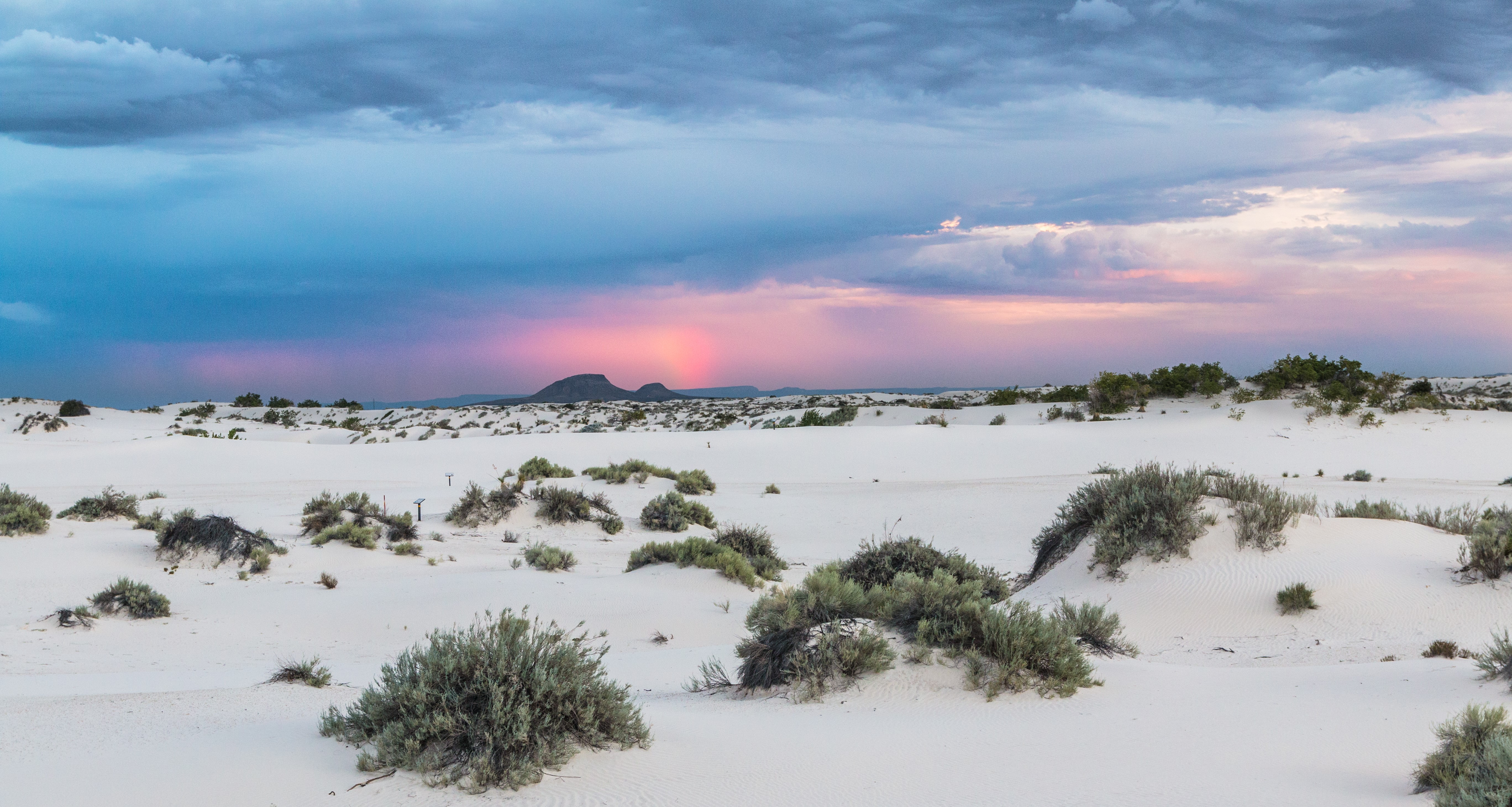 Sunset at White Sands National Park.