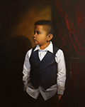 Benjamin Blackstar, Kiowa, "Son" © 2017 A painting by Benjamin Blackstar, Kiowa, entitled "Son" © 2017