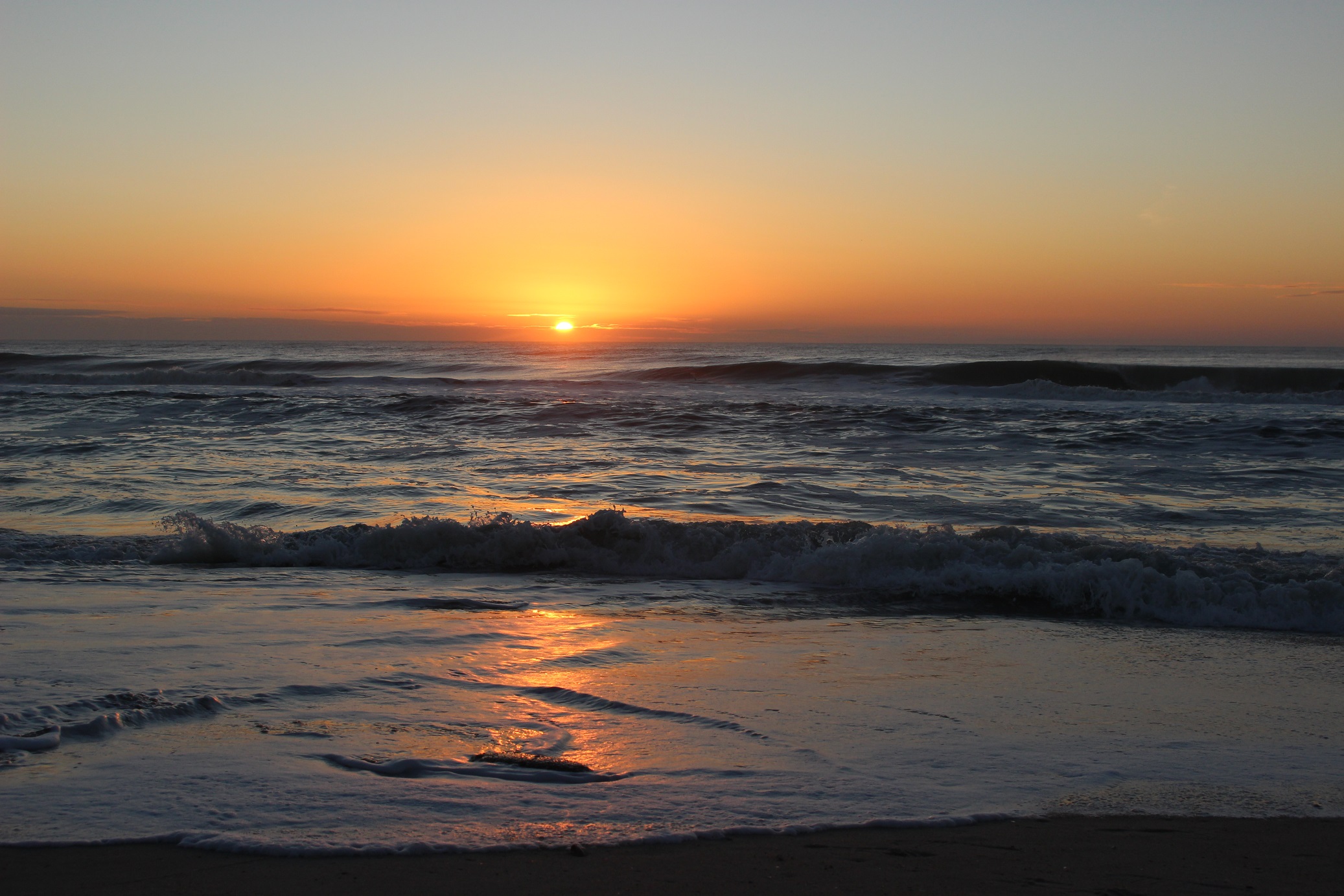 Sunrise at Assateague Island National Seashore in Maryland.