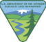 BLM logo BLM logo with an illustrated mountain