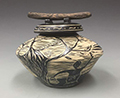 Carolyn Bernard Young, Choctaw, "Gathering Bark for Medicine" © 2015 Pottery by Carolyn Bernard Young, Choctaw, entitled "Gathering Bark for Medicine" © 2015
