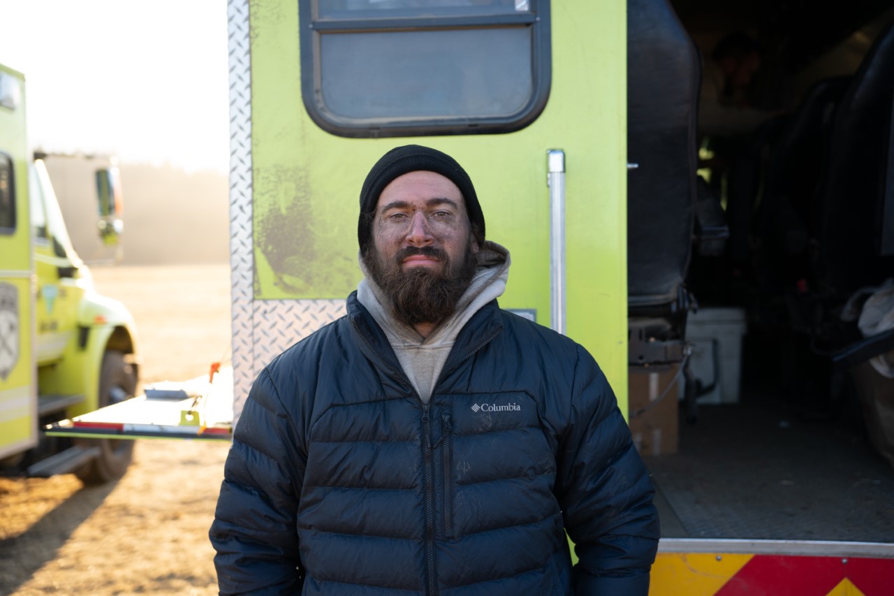 Wildland firefighter and vet Conell McKinney. Photo by Joe Bradshaw, BLM.