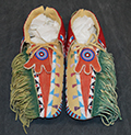 A pair of men's Southern Plains moccasins by Eric Smith, Chickasaw © 2016