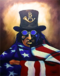 Ed Hoosier, Comanche, "Boogie Woogie Bugle Boy of Company B" © 2017 A painting by Ed Hoosier, Comanche, entitled "Boogie Woogie Bugle Boy of Company B" © 2017